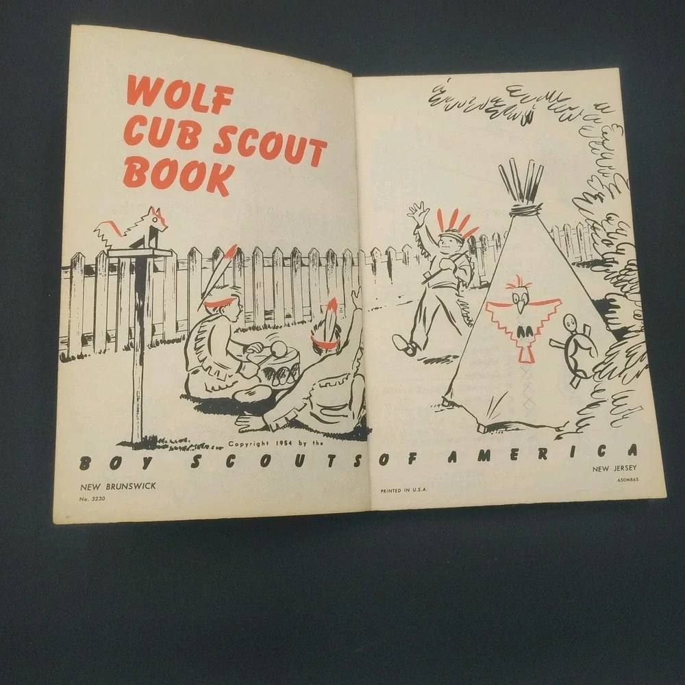 1954 Wolf Cub‎ Scout Handbook Book Paperback VTG Educational B10.1GA3405